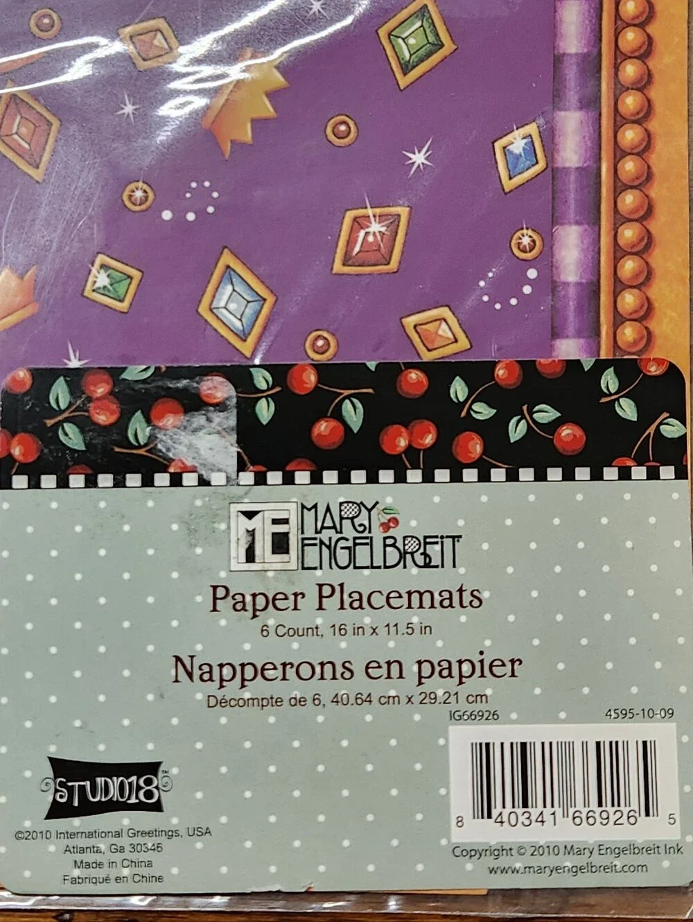 Vintage Mary Engelbreit Queen For The Day Paper Placemats Sealed 6 Count